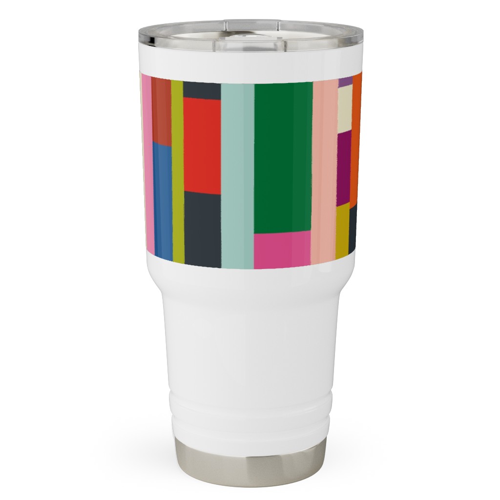 Solid Scraps - Multi Travel Tumbler, 30oz, Multicolor