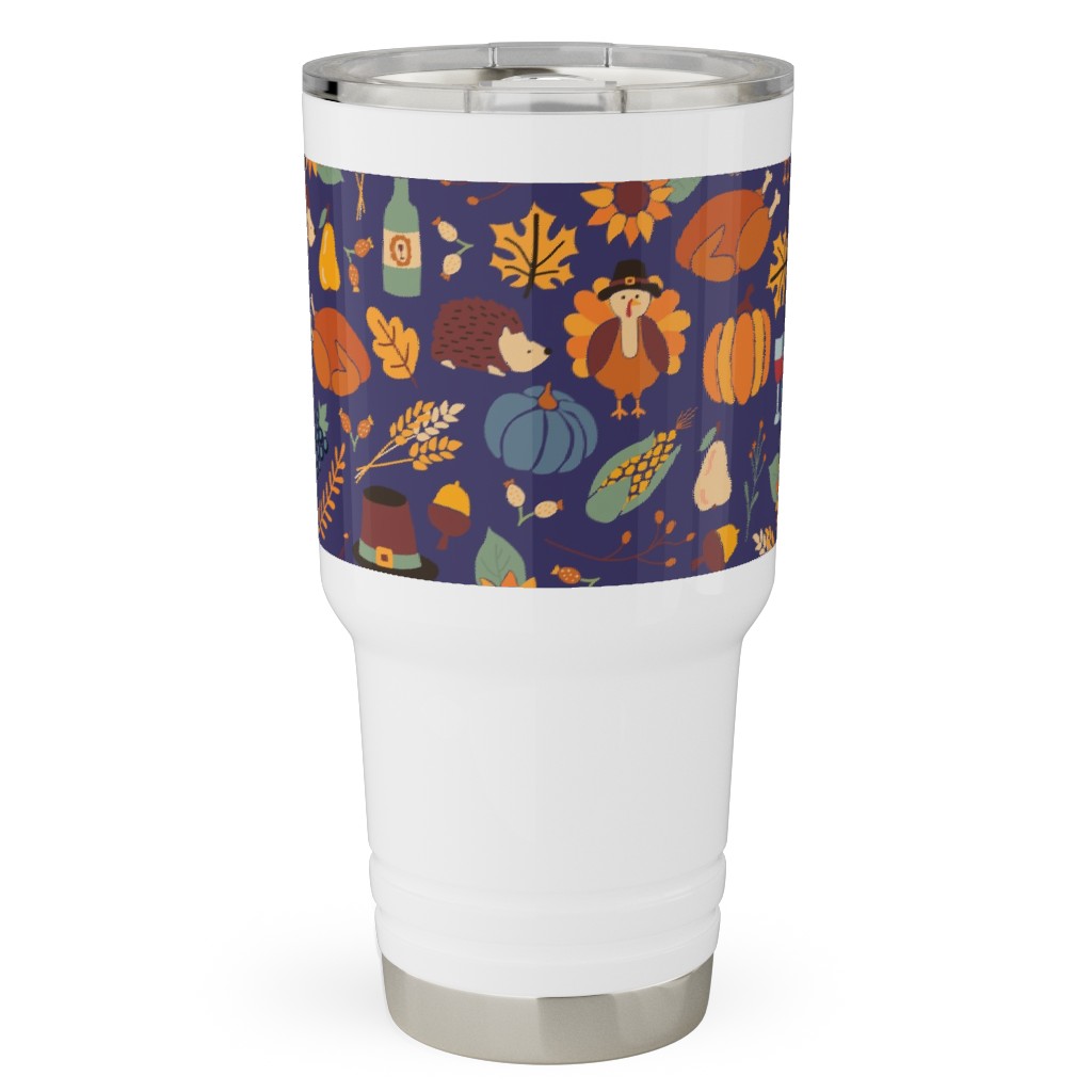 Thanksgiving Table Travel Tumbler, 30oz, Multicolor