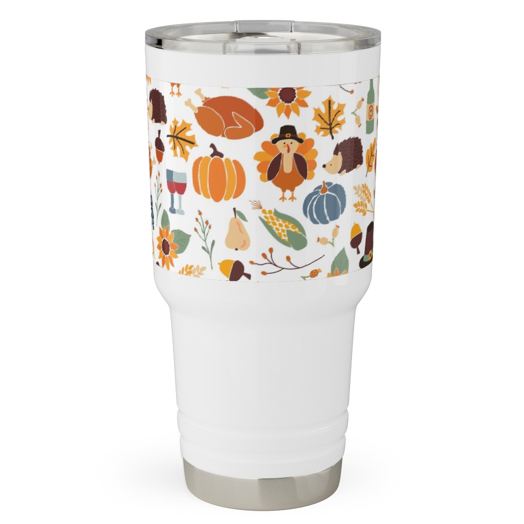 Thanksgiving Table Travel Tumbler, 30oz, Multicolor