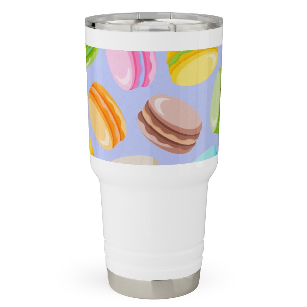 Pastel Macarons - Lavender Travel Tumbler, 30oz, Purple