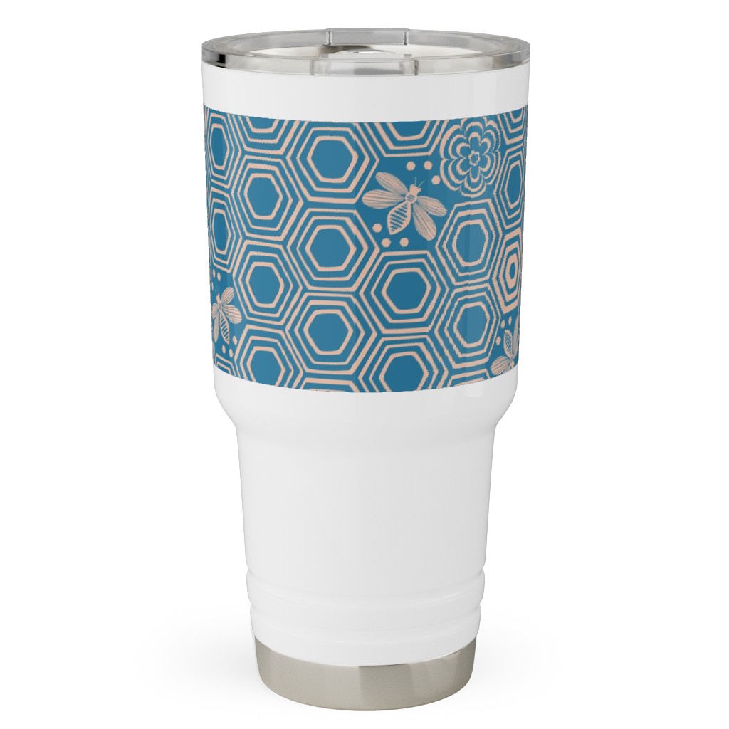Honeyrose Travel Tumbler, 30oz, Blue, True Blue