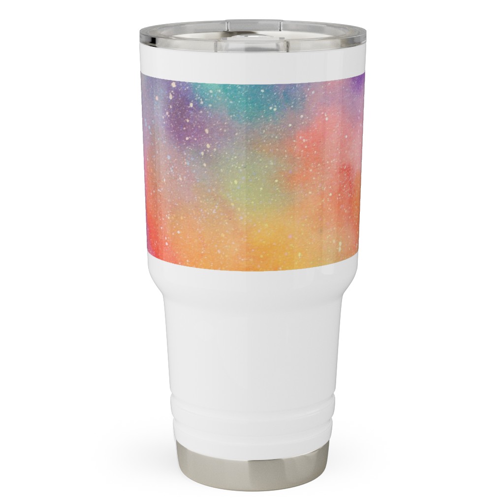 Watercolor Rainbow - Multi Travel Tumbler, 30oz, Multicolor