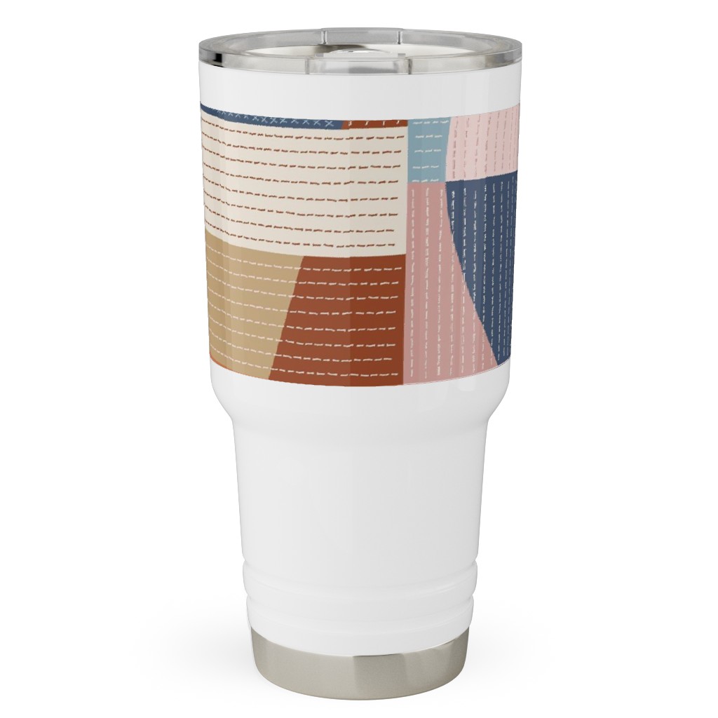 Modern Patchwork - Multi Travel Tumbler, 30oz, Multicolor