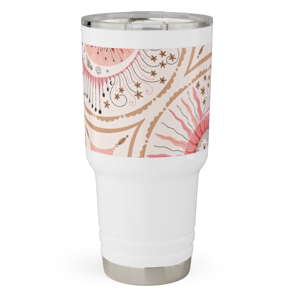 Celestial Talisman Travel Tumbler, 30oz, Pink, Bright Pink