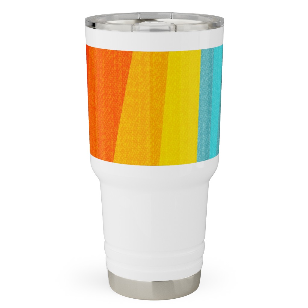 Geo Stripes Vertical - Multi Travel Tumbler, 30oz, Multicolor