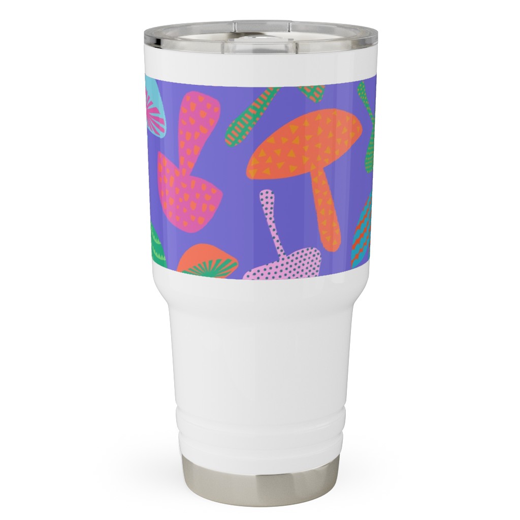 Mushroom Tossed - Bold Travel Tumbler, 30oz, Purple, Purple