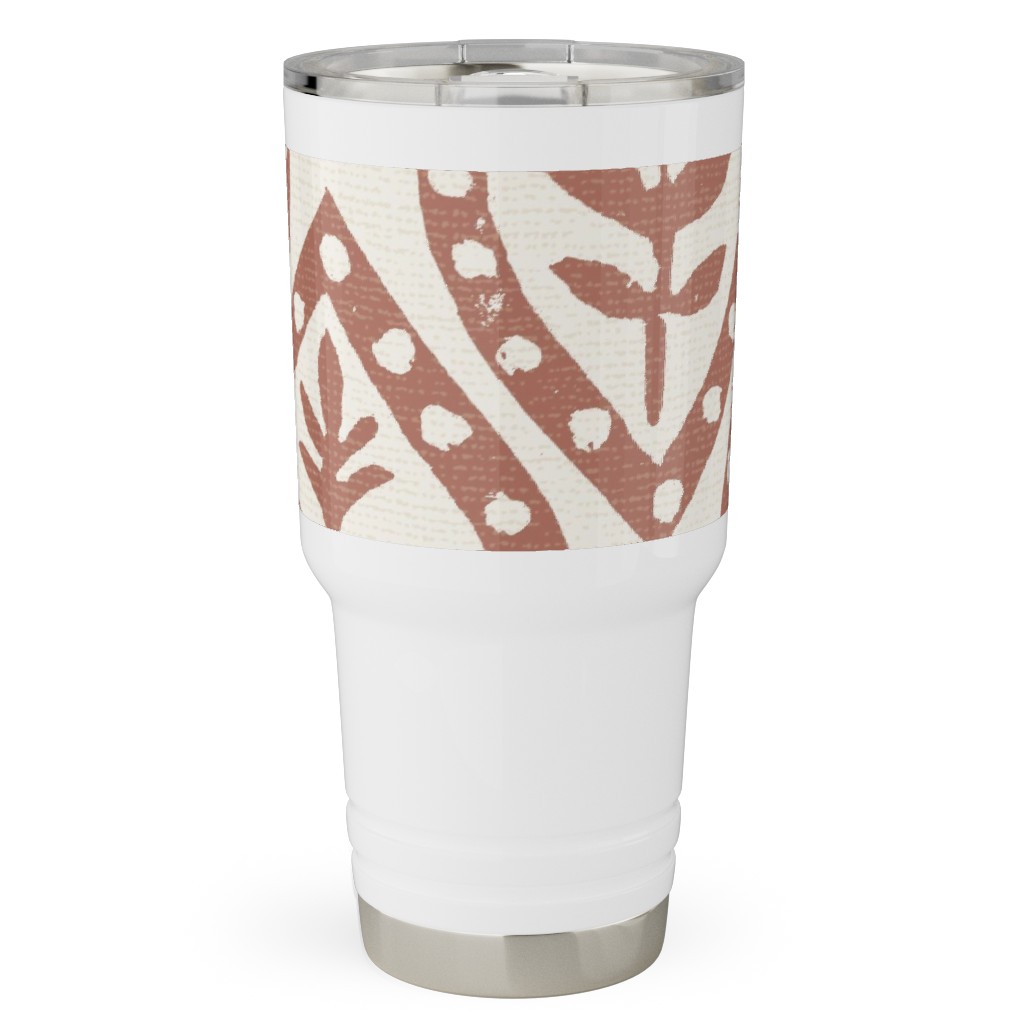 Molly's Print - Terracotta Travel Tumbler, 30oz, Brown
