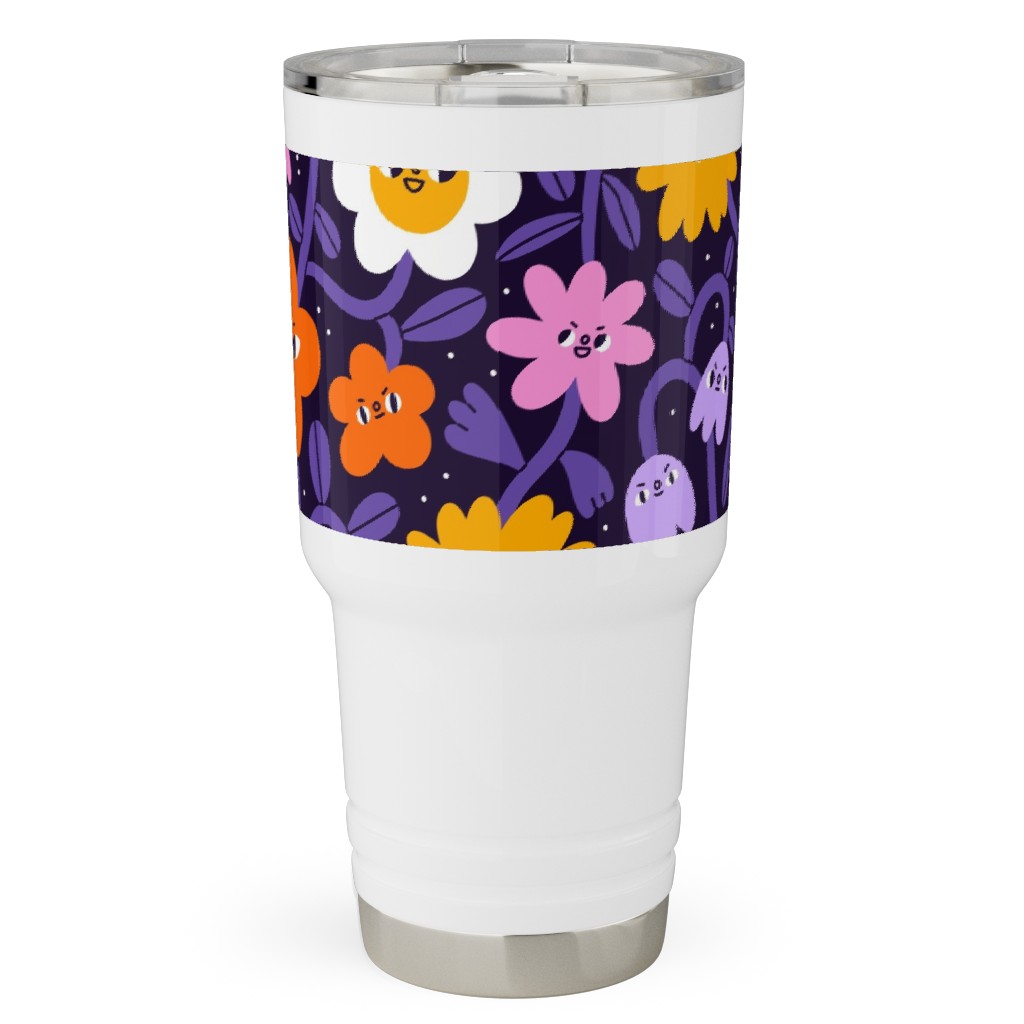 Extremely Wicked, Evil and Vile Halloween Garden - Purple Travel Tumbler, 30oz, Purple