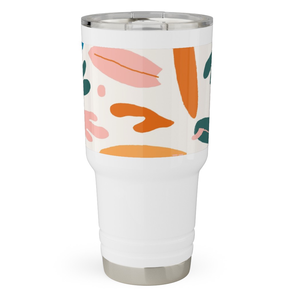 Surfboards and Palms - Multi Travel Tumbler, 30oz, Multicolor
