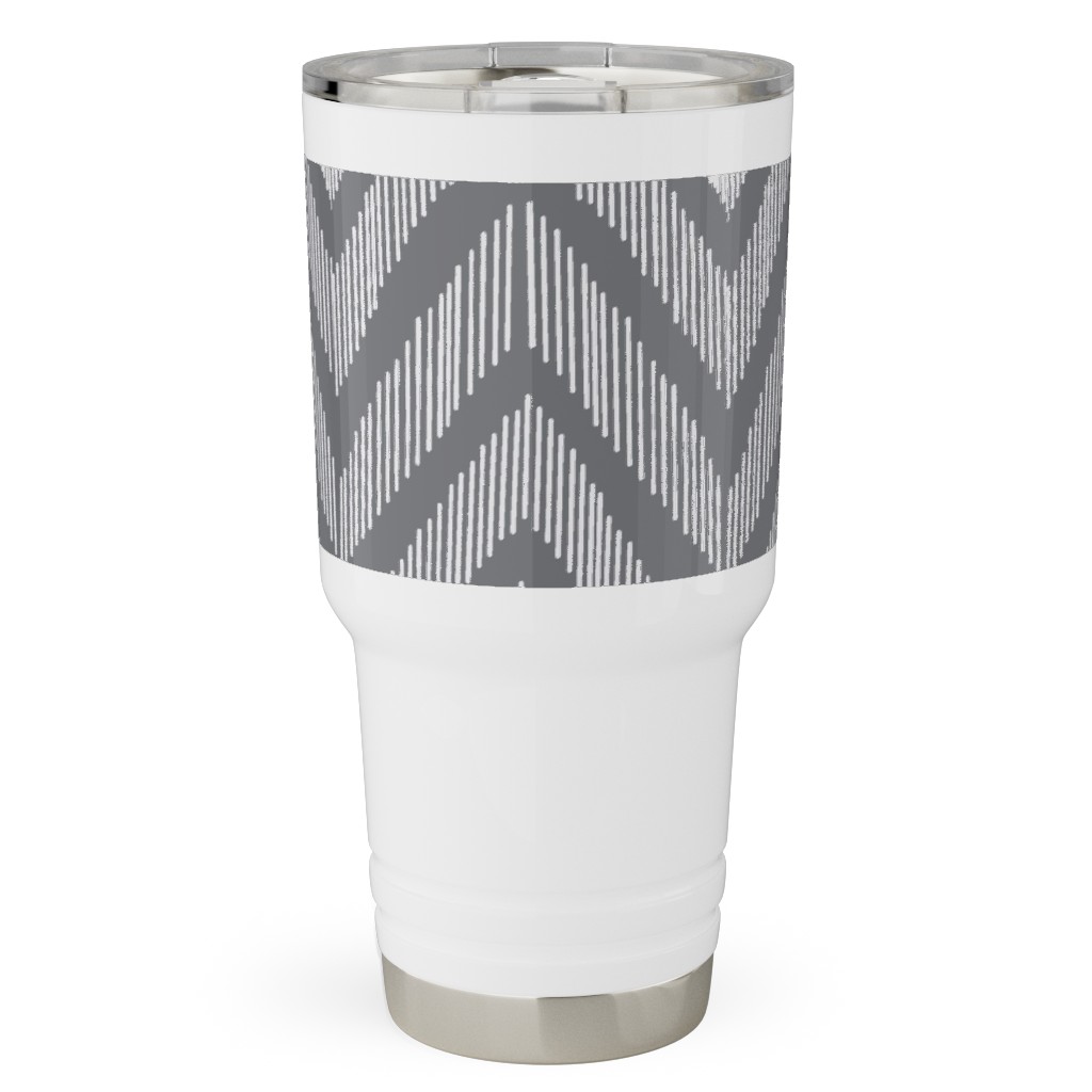 Ikat Travel Tumbler, 30oz, Gray