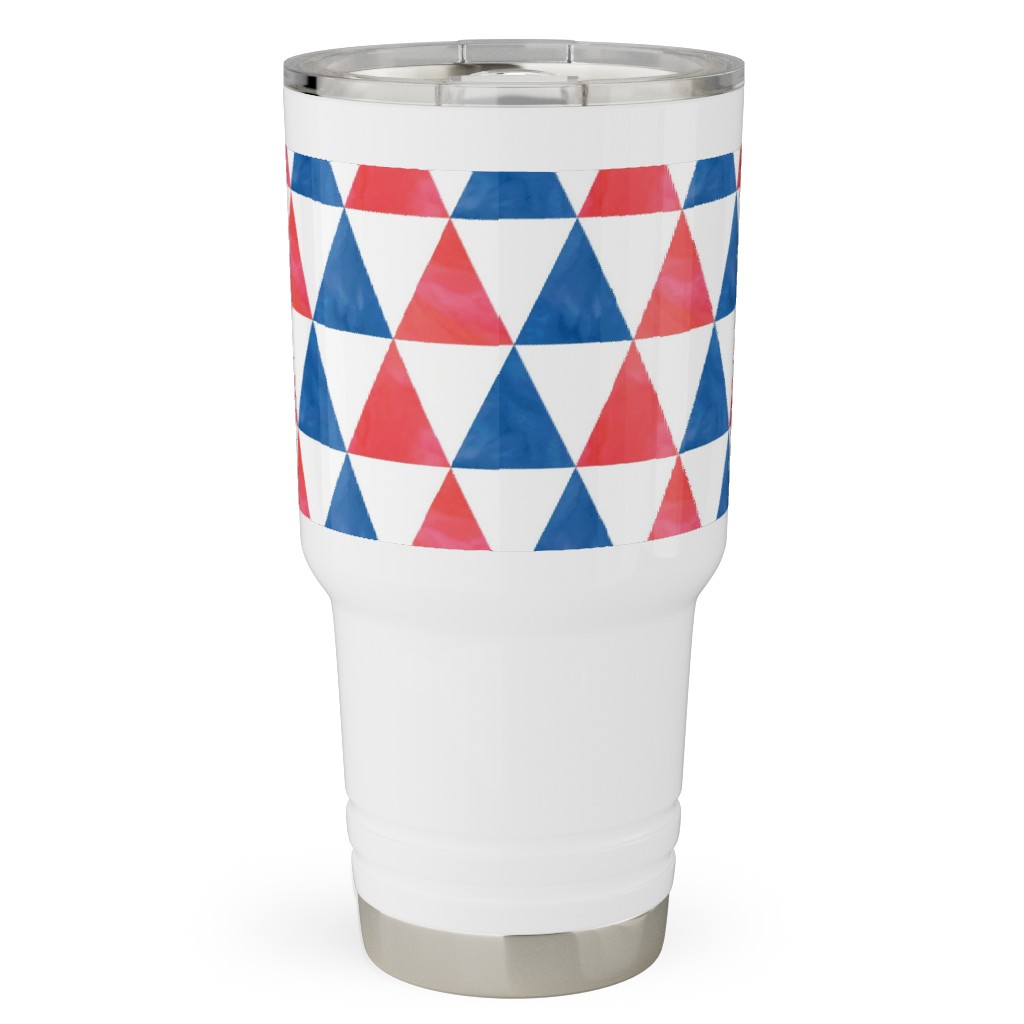 Faded Triangles - Multi Travel Tumbler, 30oz, Multicolor