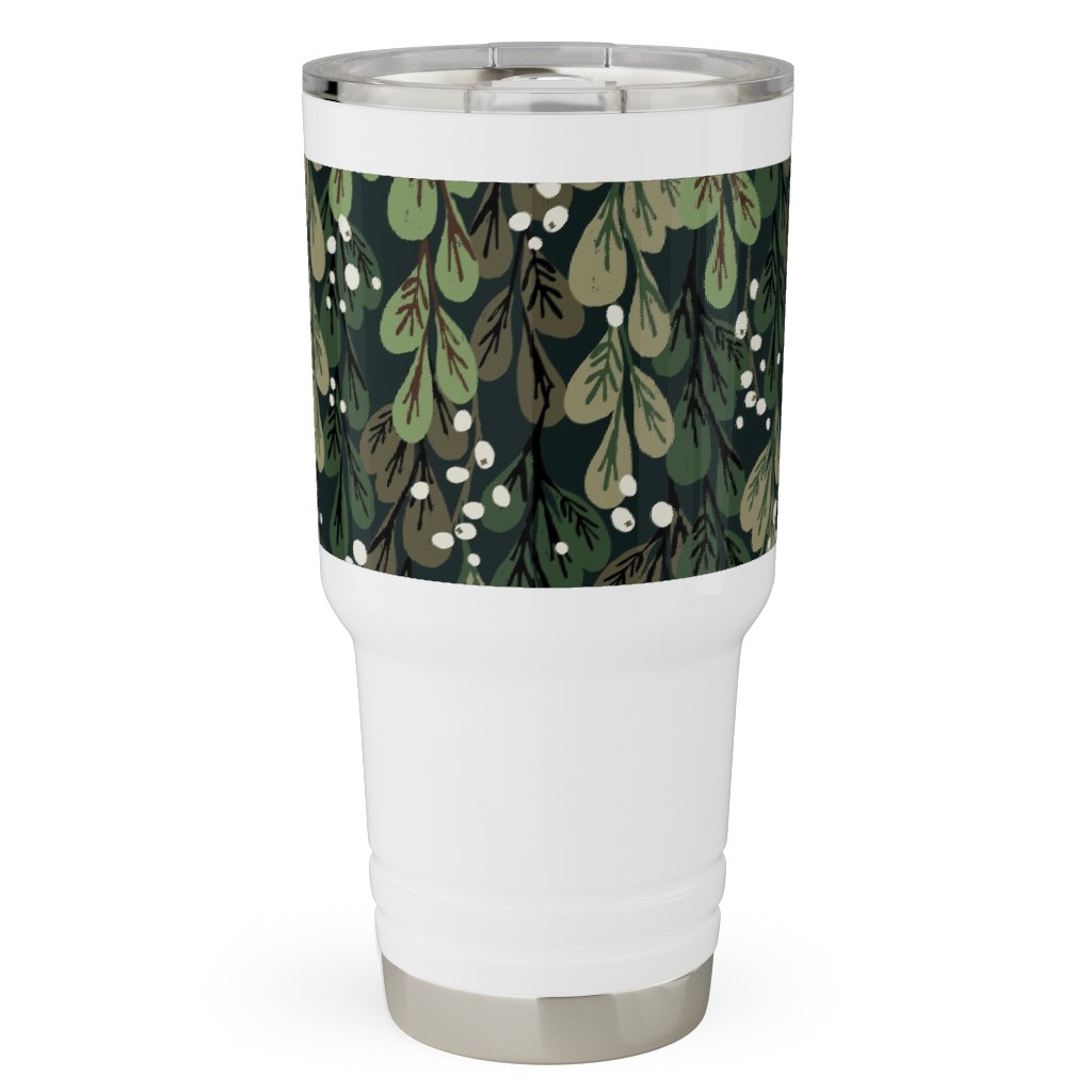 Mistletoe - Green Travel Tumbler, 30oz, Green, Classic Green