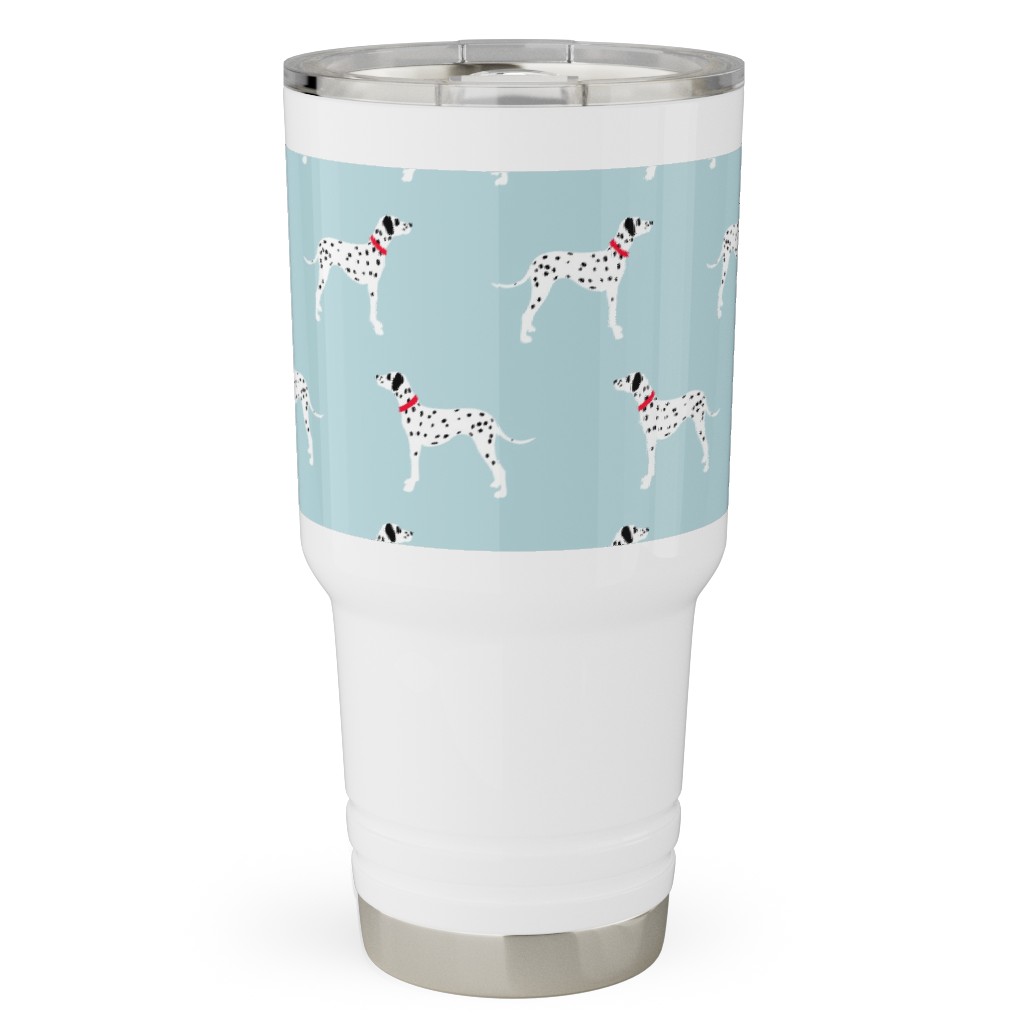 Dalmatians - Dogs - Blue Travel Tumbler, 30oz, Blue, True Blue