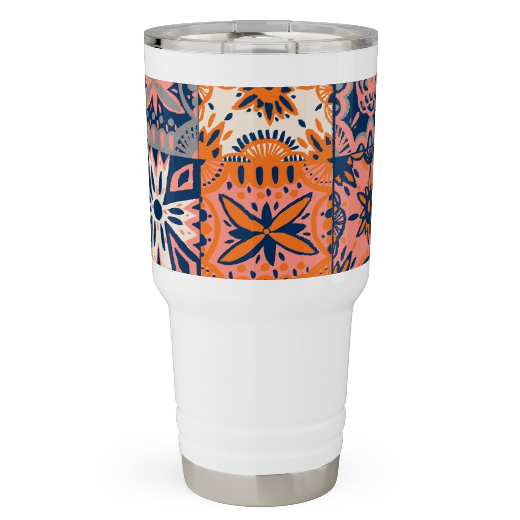 Maltesetiles - Multi Travel Tumbler, 30oz, Multicolor