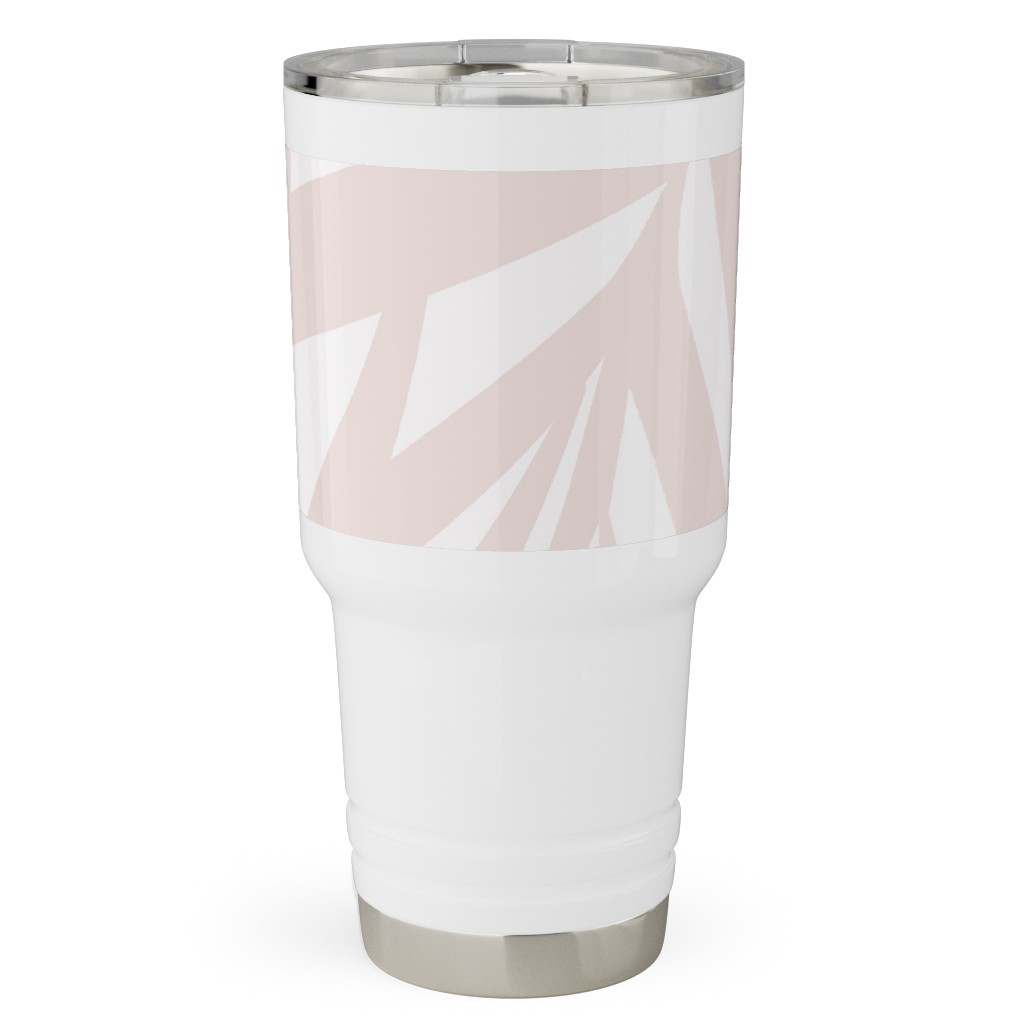 Fronds - Petal Pink Travel Tumbler, 30oz, Pink