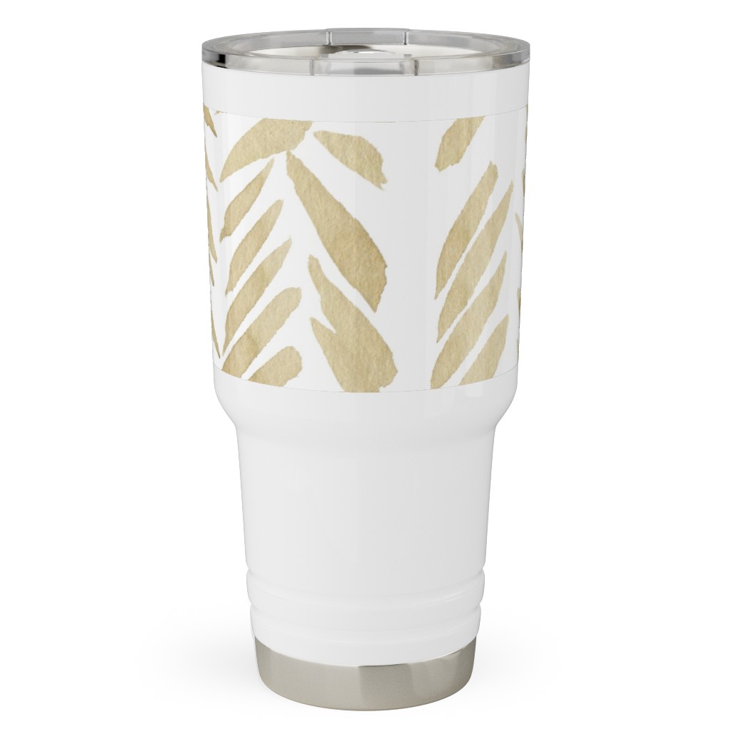 Leaf - Gold Travel Tumbler, 30oz, Yellow