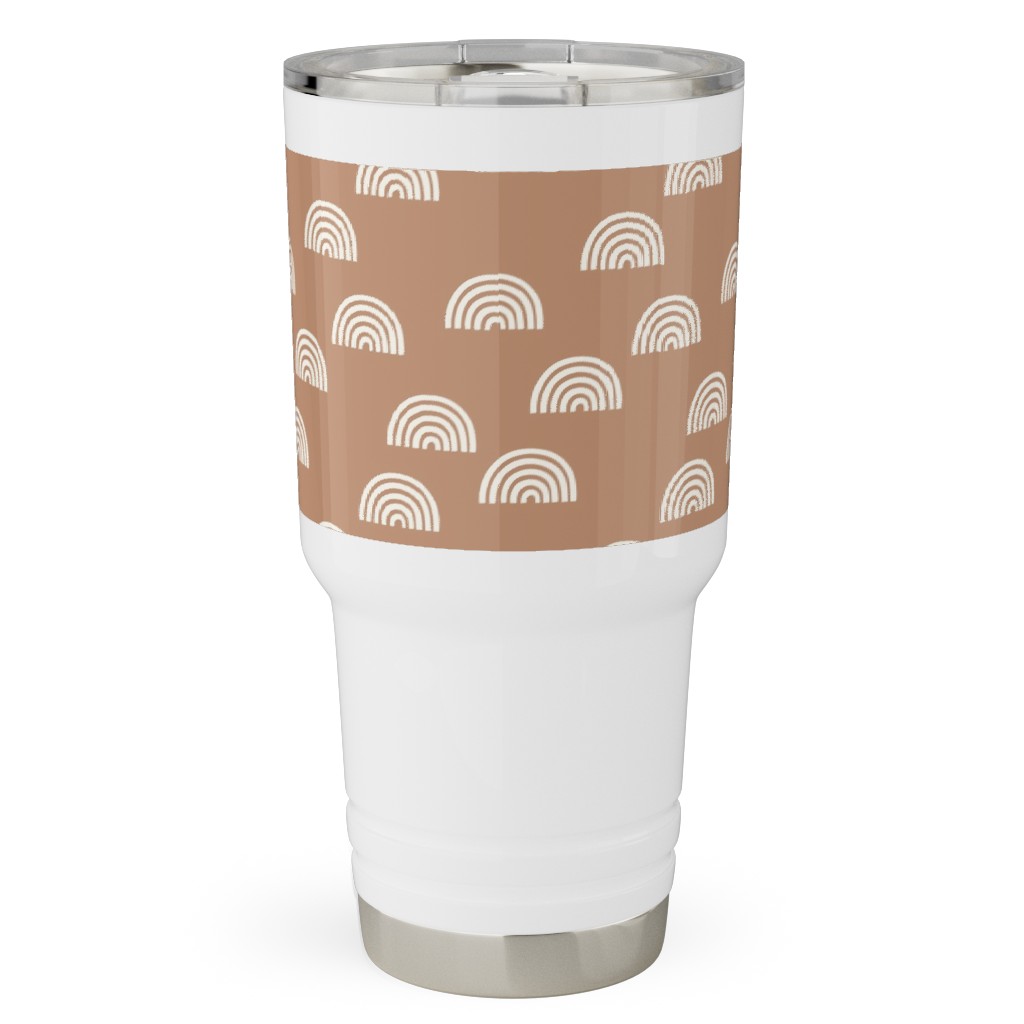 Scattered Rainbows Travel Tumbler, 30oz, Orange, Tan