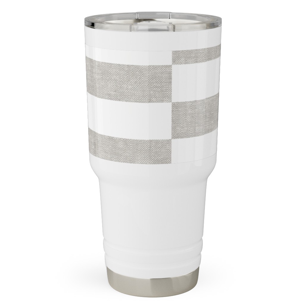 Tiles - Rectangles - Stone Travel Tumbler, 30oz, Gray