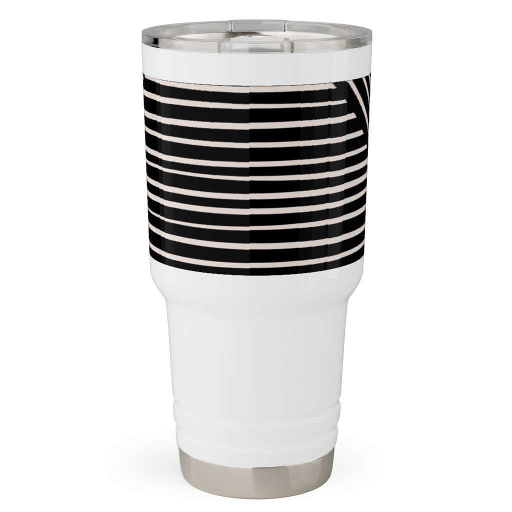 Angles and Lines Travel Tumbler, 30oz, Gray, Gray