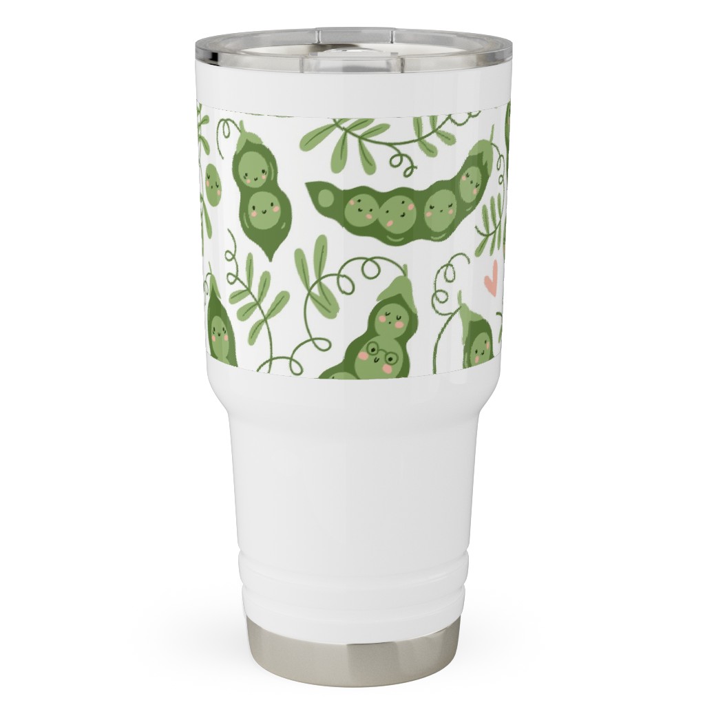 Cute Peas - Green Travel Tumbler, 30oz, Green, Classic Green