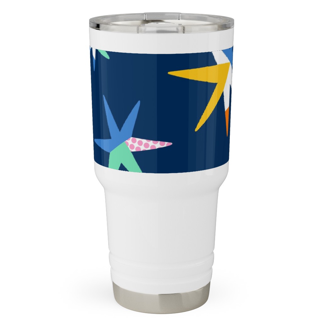 Modern Starry Sky - Blue Travel Tumbler, 30oz, Blue