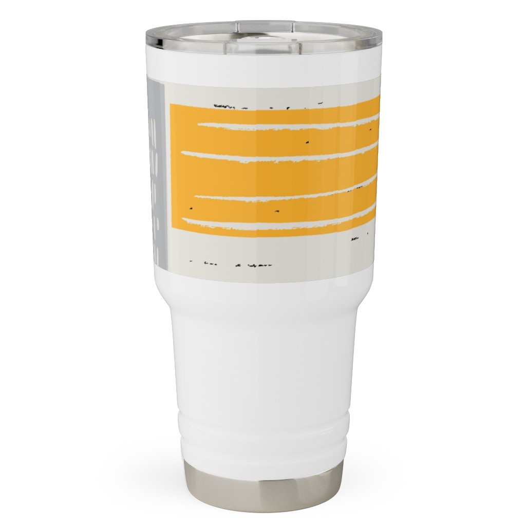 Textured Color Blocks - Multi Travel Tumbler, 30oz, Multicolor