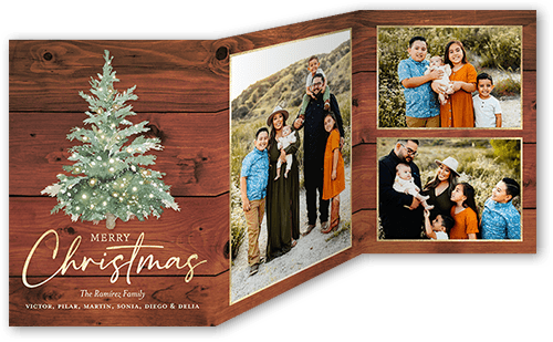 Merry Christmas Personalized Christmas Card Photo Album or Guest