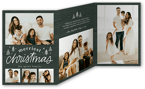 Year In Review Trifold Holiday Card, Beige, Trifold, Christmas, Pearl Shimmer Cardstock, Quarry