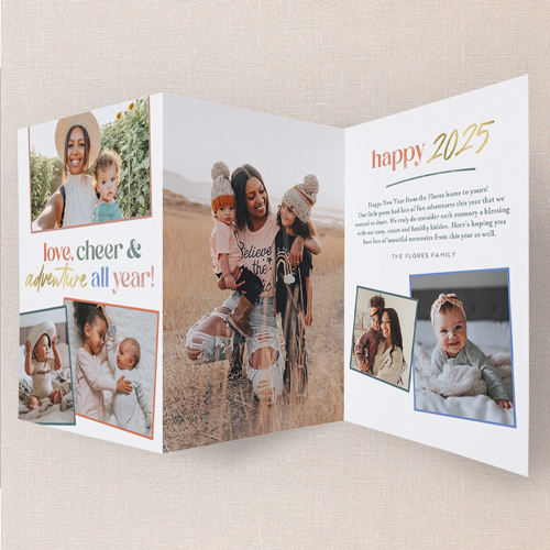 Adoring Adventure New Year's Card, White, Trifold, New Year, Matte, Folded Smooth Cardstock