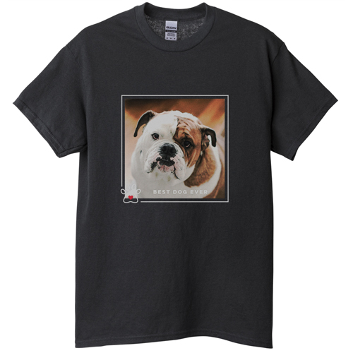 Best In Show Best Dog Ever T-shirt, Adult (S), Black, Customizable front & back, Brown, taupe