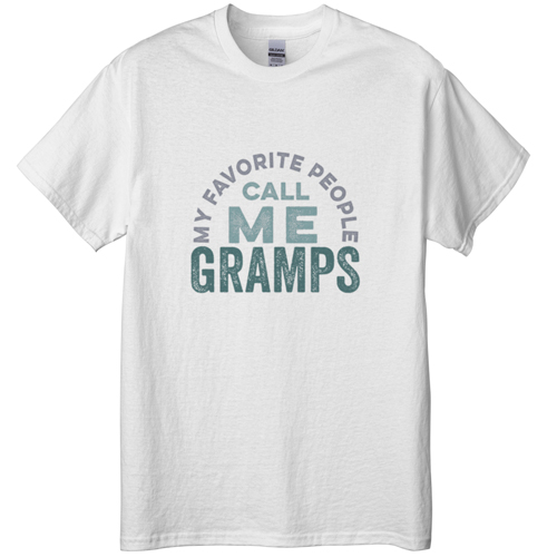 Call Me Nickname T-shirt, Adult (S), White, Customizable front & back, Blue, lake