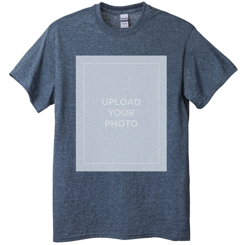 Upload Your Own Design T-shirt, Adult (S), Gray, Customizable front & back, White