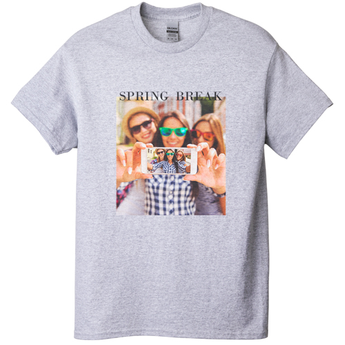 Modern Gallery of One T-shirt, Adult (S), Gray, Customizable front & back, White, white