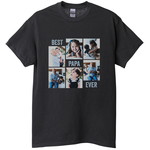 Gallery of Six T-shirt, Adult (M), Black, Customizable front & back, White