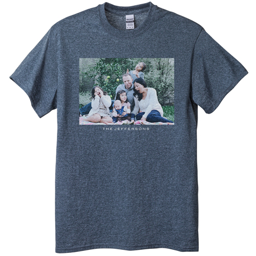 Photo Gallery Landscape T-shirt, Adult (M), Gray, Customizable front & back, White