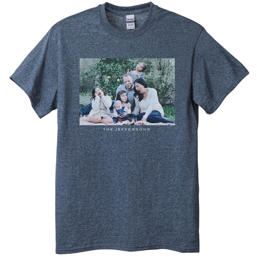 Photo Gallery Landscape T-shirt, Adult (M), Gray, Customizable front, White, white