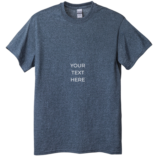 Your Text Here T-shirt, Adult (M), Gray, Customizable front & back, White