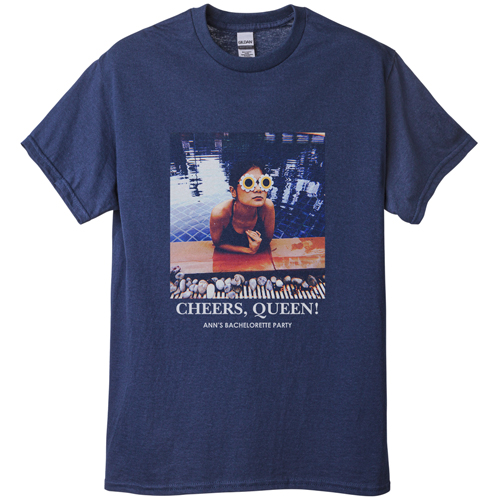 Gallery of One T-shirt, Adult (M), Navy, Customizable front & back, White, white