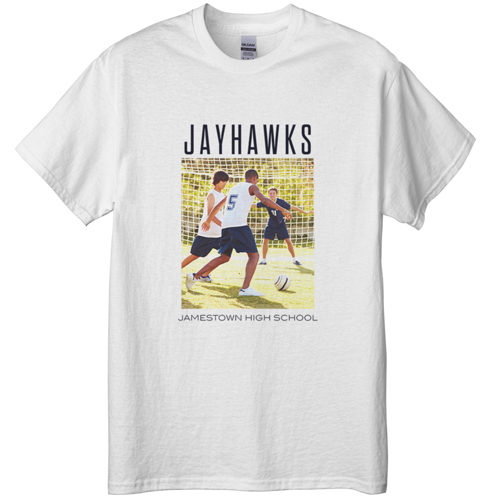 Gallery of One Portrait T-shirt, Adult (L), White, Customizable front, White, white