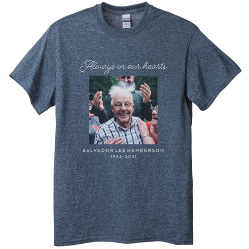 Gallery of One Square T-shirt, Adult (L), Gray, Customizable front, White, white