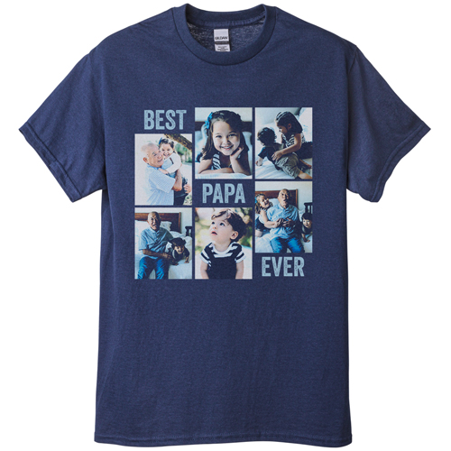 Gallery of Six T-shirt, Adult (L), Navy, Customizable front, White, white