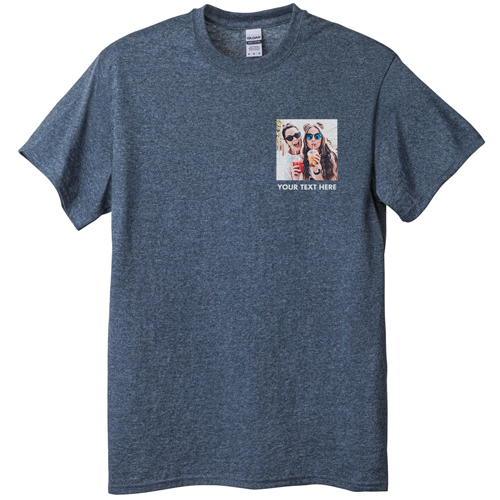Pocket Gallery of One T-shirt, Adult (XL), Gray, Customizable front, White