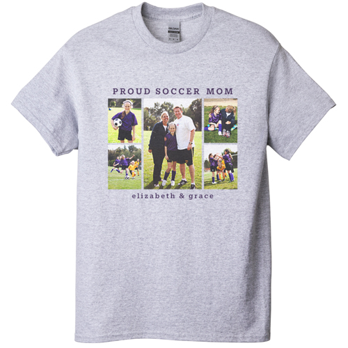 Hero Gallery of Five T-shirt, Adult (XL), Gray, Customizable front & back, White