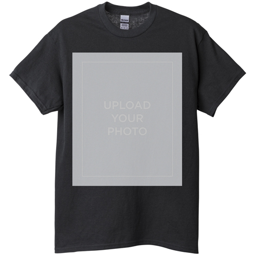 Upload Your Own Design T-shirt, Adult (3XL), Black, Customizable front, White
