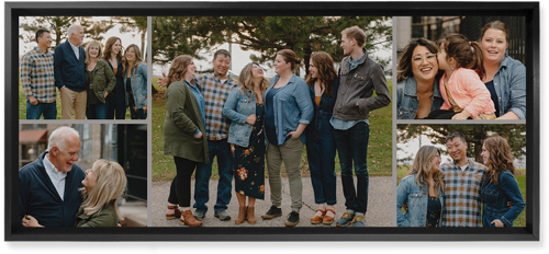 Gallery of Five Pano Wall Art, Black, Single piece, Mounted, 10x24, Multicolor, multi