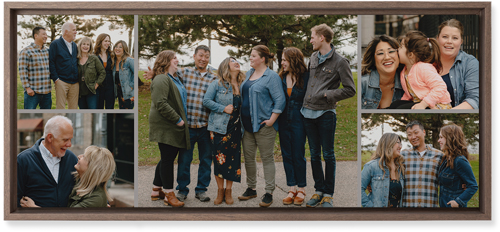 Gallery of Five Pano Wall Art, Walnut, Single piece, Mounted, 10x24, Multicolor, multi