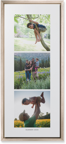 Three of a Kind Portrait Wall Art, Metallic, Single piece, Mounted, 10x24, Multicolor