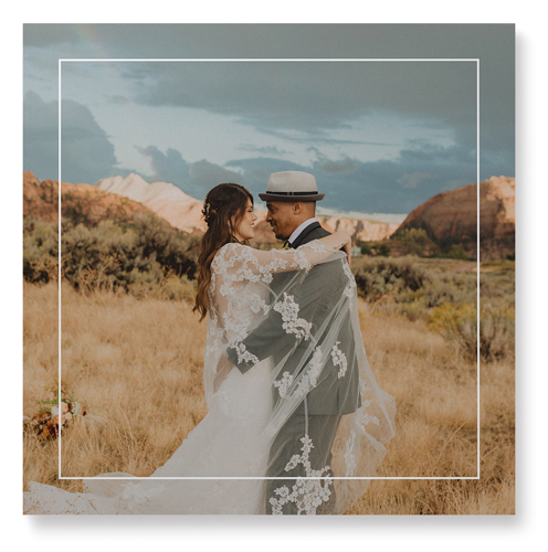 Floating Frame Portrait Wall Art, No Frame, Single piece, Mounted, 16x16, White