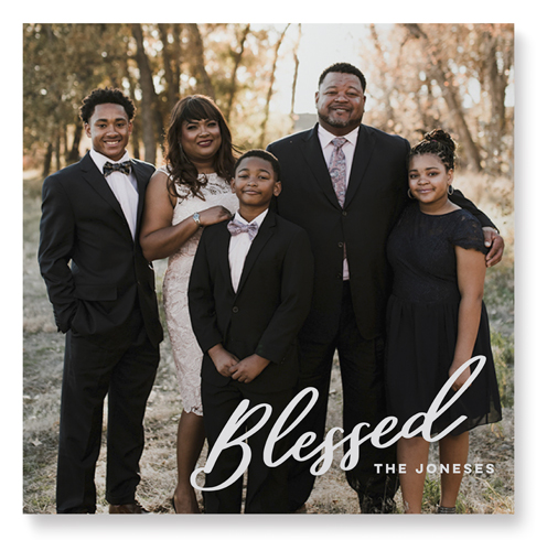 Blessed Letters Wall Art, No Frame, Single piece, Mounted, 16x16, White, white