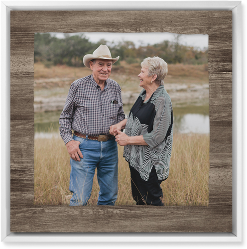 Countryside Portrait Wall Art, White, Single piece, Mounted, 16x16, Brown